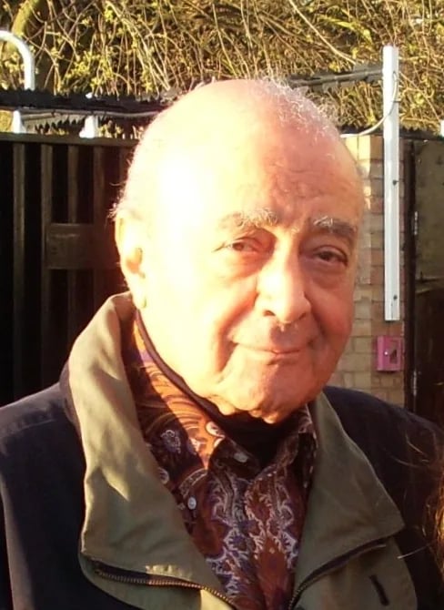 Porträt von Mohamed Al-Fayed (1929–2023) – Gedenkseite
