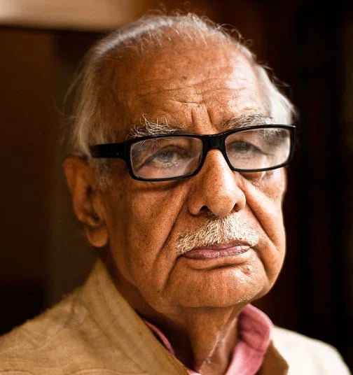 Porträt von Kuldip Nayar (1923–2018) – Gedenkseite