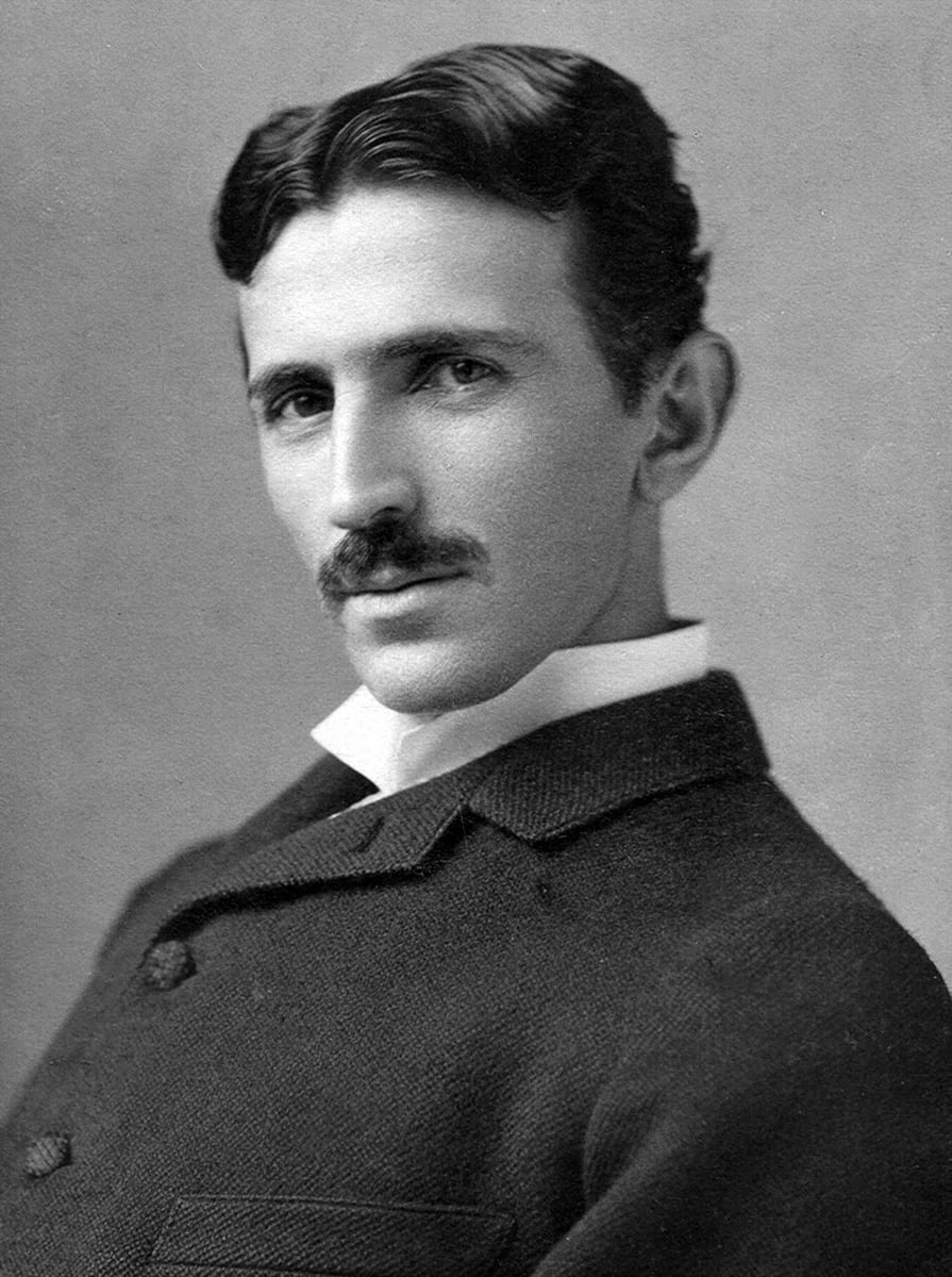 Porträt von Nikola Tesla (1856–1943) – Gedenkseite