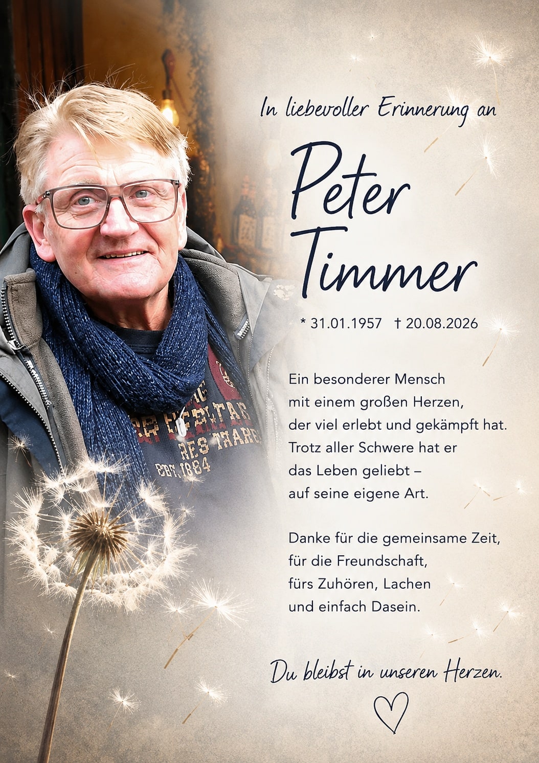 Traueranzeige für Christian Peter Timmer